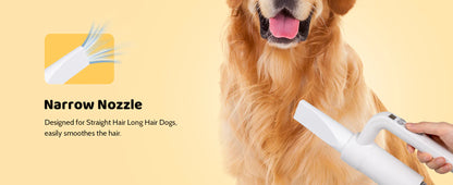 Pet Grooming Blower, Multi-Function Pet Dryer with Smart Grip, Fast Negative Ion Blower, Adjustable Airflow and Heat for Dogs and Cats